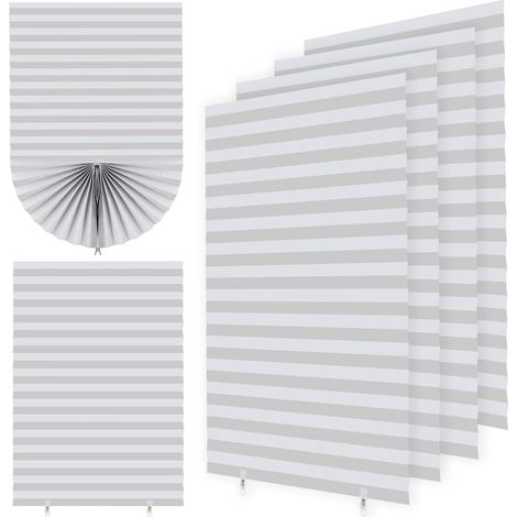 (Blanc,60W x 150H cm)4 Store occultant Autocollant pour fenêtre,Stores occultants temporaires pour fenêtres sans perçage,Stores à Coller sur Les Rideaux,la Chambre et la Salle de Bain (1/5)