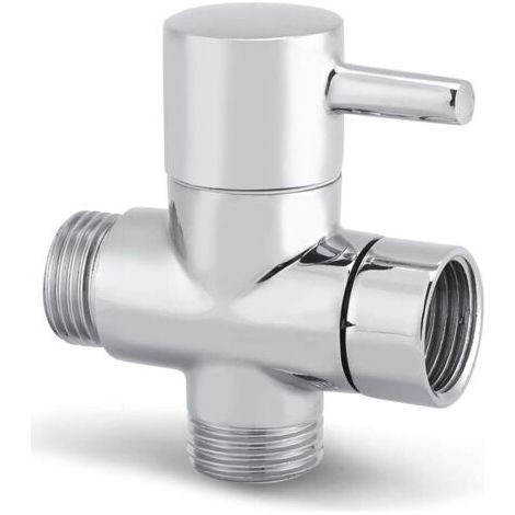Soekavia – Vanne d'inverseur de douche G1/2 pouces – Laiton massif chromé – Installation facile pour vaporisateur et bidet – Design ergonomique