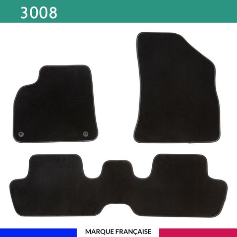 Tapis de voiture - Sur Mesure pour 3008 (2009 - 2016) - 3 pièces - Tapis de sol antidérapant pour automobile (1/4)