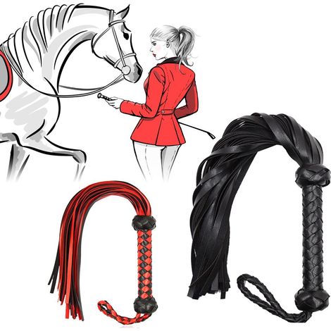 Cravache d'Équitation en Simili Cuir pour Dressage et Entraînement Équestre (1/5)