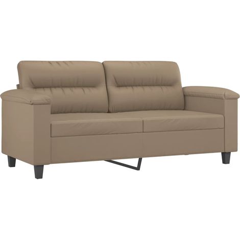 Canapé  Sofa à 2 places Cappuccino 140 cm Similicuir