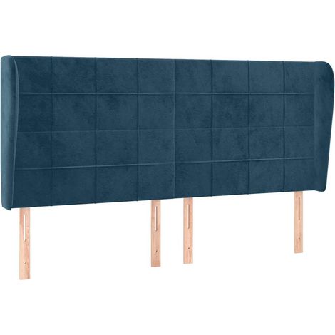Maison Exclusive - Kopfteil mit Ohren Dunkelblau 183x23x118/128 c (1/5)