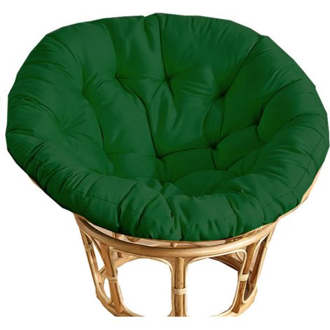 Cojín redondo para cuna individual, cojín para cesta colgante, cojín nido de pájaro, cojín para silla individual, verde oscuro (1/5)