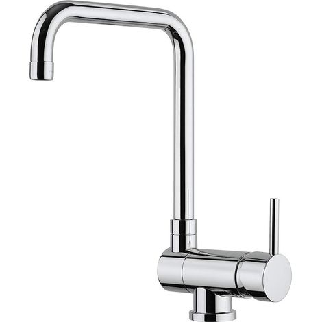 Paini – Rubinetto Miscelatore Monocomando Cucina, Lavello, Cromato, Leva laterale con bocca alta orientabile ad angolo, sottofinestra , Design moderno, interamente prodotto e lavorato in IT (1/5)