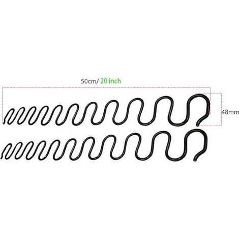 JJDD 2-teiliges 20-Zoll-Sofa-Ersatzfedernset mit 8 S-Clips, 4,0 mm Drahtdurchmesser (1/4)
