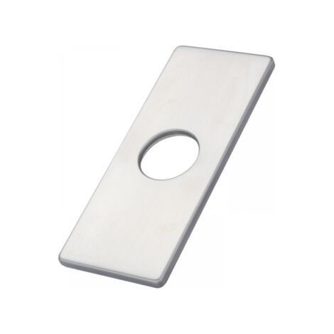 Couvercle de trou Plaque de pont Rosace de robinet d'évier de cuisine monotrou, Plaque de pont carrée Rosace en acier inoxydable pour couvrir les trous de montage inutilisés, Rosace de robinet (1/5)