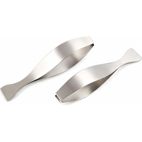 Set of 2 Stainless Steel Fish Bone Tweezers, Precision Kitchen Bone Remover for Salmon, Trout, Fillets, Serrano Ham, Dishwasher Safe (1/5)