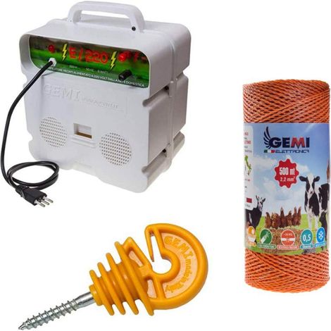 Kit Clôture Électrique avec Électrificateur 220V Fil 500m 2,2mm² 100 Isolateurs pour Piquets Bois (1/5)