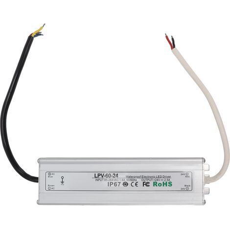 Trasformatore per driver LED, trasformatore in rame puro da 24 V con protezione multipla, alimentatore LED da 85-264 V per apparecchiature mediche esterne (LPV-60W-24V 2.5A). (1/5)