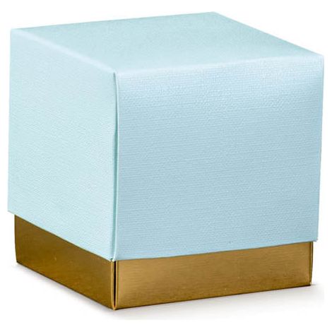 Scotton Scatola Fleur 50 x 50 x 50 Mm Lino Azzurro 10 Pz
