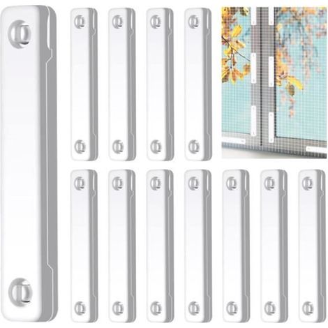 Mückenschutz-Magnete – Weiß – 12er-Set – Magnetbefestigung – Ideal für Fenster und Türen
