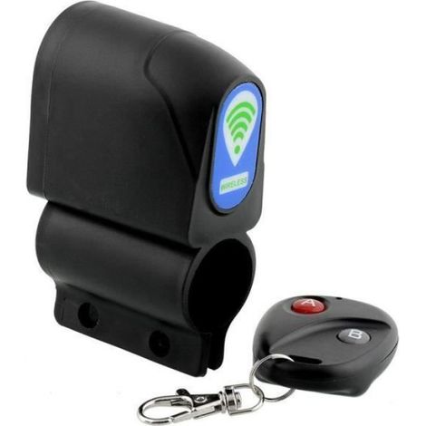 Feux Anti-vol Bicyclette Télécommande cadenas Alarme Vélo Noir (1/4)