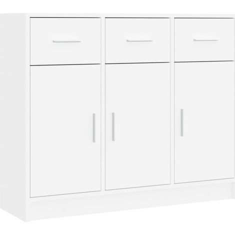 Sideboard White 91x28x75 cm Engineered Wood vidaXL
