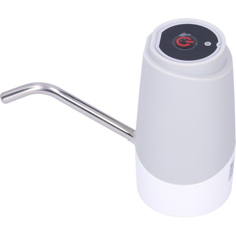 Pompe à eau électrique rechargeable USB, distributeur d'eau portable en acier inoxydable, grise (1/5)
