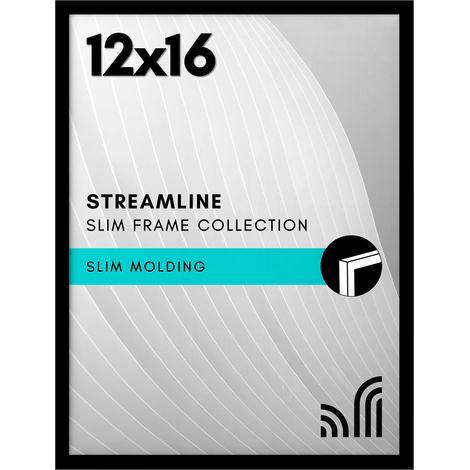 Cadre photo noir de 30,5 x 40,6 cm – Cadre photo fin avec couverture en plexiglas – Cadre photo mural avec matériel de suspension pour affichage horizontal ou vertical (1/5)