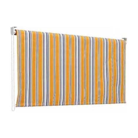 Tenda da sole 200x300 cm con catenella da esterno rigato giallo a caduta avvolgibile