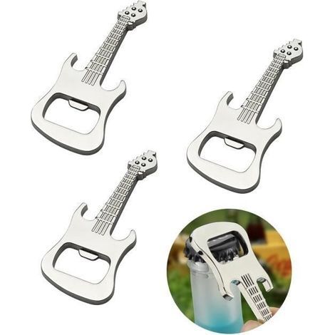 Bottle Opener - Guitar - 3 Pieces - Zinc Alloy - Portable and Creative (1/4)