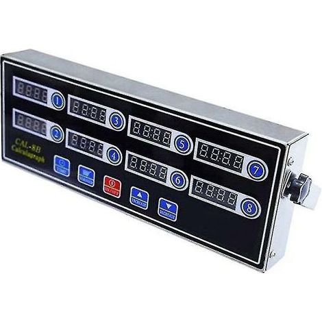 minuterie de cuisine numérique commerciale à 8 canaux, minuterie de calcul en acier inoxydable avec alarme, horloge (1/5)