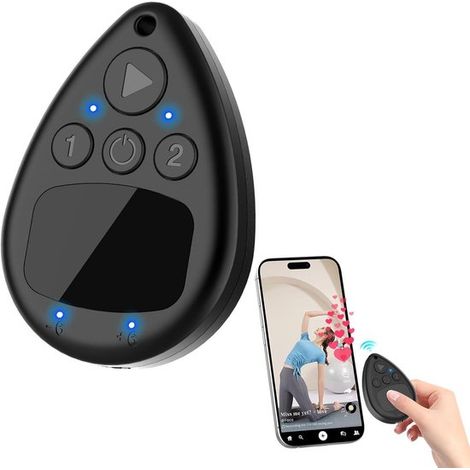 Autoclicker inalámbrico compatible con iPhone, Pulsador de pantalla Bluetooth con batería para manos libres, Silencioso y con velocidad ajustable (1/5)