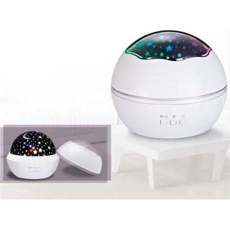 Projecteur d'étoiles blanches, veilleuse décorative pour chambre d'enfant, cadeau idéal