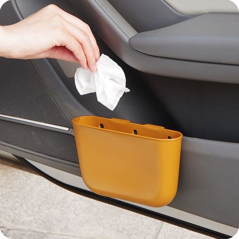 Kleiner Auto-Mülleimer, Aufbewahrungsbox (blau), doppelt verwendbar, leicht zu reinigen