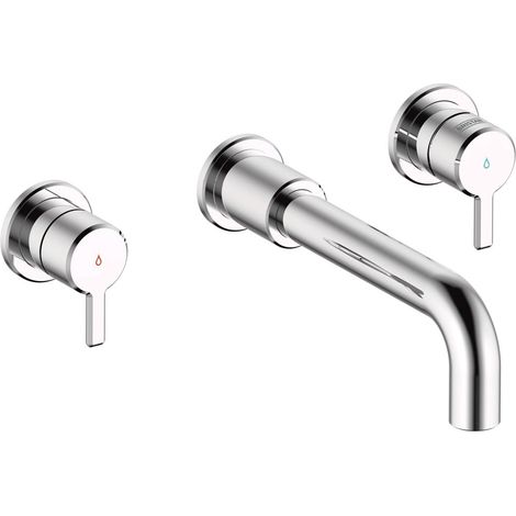 Bristan Altum 3-Hole Bath Filler Tap Wall Mounted - Chrome