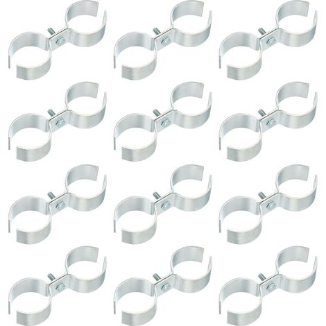 12Pcs Attaches De Clôture À Chaînes 1‑1/2" Galvanisées (1/5)