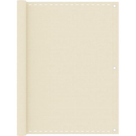 vidaXL Toldo para balcón HDPE crema 120x400 cm (1/5)