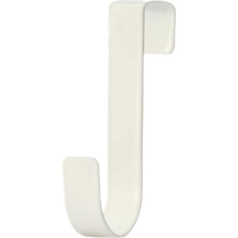 Porte-manteau mural sans perçage, pack de 5 patères adhésives en acier inoxydable, finition blanche, pour vêtements et accessoires (1/5)