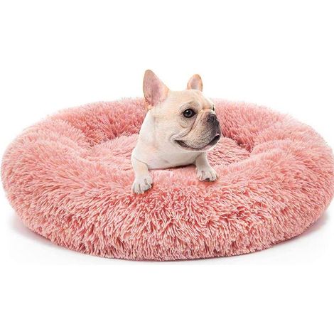 Lit pour chat, lit pour chien 70 cm, lit rond lavable pour animaux de compagnie pour chiens et chats, fond antidérapant. (1/5)