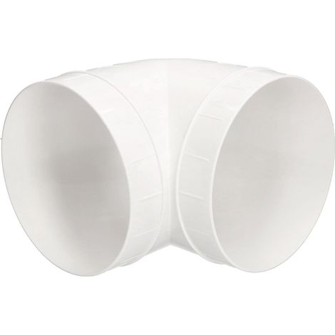 Kotarbau – Raccord VMC coudé 90° en plastique Ø 150 mm – Connecteur pour systèmes de ventilation – Installation rapide sans outil
