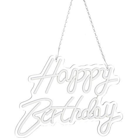Lettre LED Lumineuse Anniversaire Néon Acrylique Décoration Fête Bar Blanc Froid (1/5)