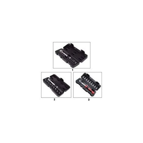 Clé dynamométrique 1/4' 5-25Nm – Couple précis avec clic sonore – Longueur 220mm – Outils de réparation vélo et moto - DR 5-25 NM (1/5)