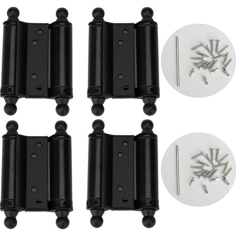 Lot de 4 charnières pour meuble – Acier laminé à froid – Fermeture lente – Installation facile – Pour portes d'armoires et fenêtres (1/3)