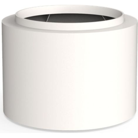 Dipott Pflanzgefäß Topic rund aus Aluminium RAL 9016 verkehrsweiß Pflanzkübel Ø 80 cm (1/5)