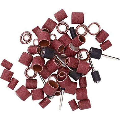 Ensemble de Tambour Ponçage 132 Pièces, Kit Ponceuse avec 120 Manchons et 12 Ponceuses à pour Meuleuses électriques, Rectifieuses - (1/5)