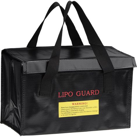 Sac de protection ignifugé et antidéflagrant pour batterie LiPo, le chargement rangement, 260 x 130