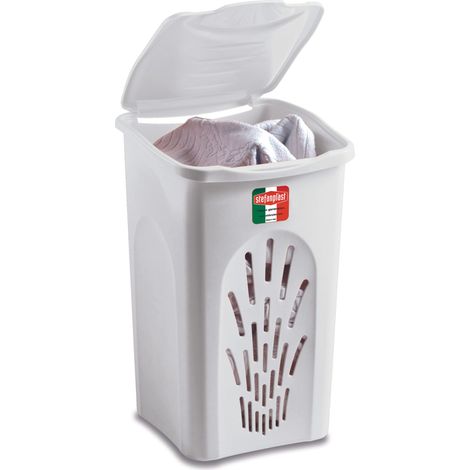 Stefanplast PORTABIANCHERIA PRIMAVERA TRAFORATO BIANCO Lt. 50 - cm. 37x37x56 h