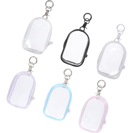 6pièces Petite Pochette Zippée Transparente pour Figurines Porte-clés Présentoir Sac de Rangement Présentation pour Objets de Collection et Jouets (1/5)
