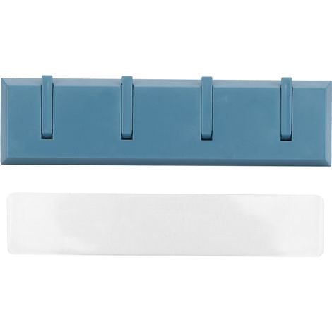 Crochet mural pour porte - Porte-clés, porte-chapeau, décoration murale salle de bain (Bleu foncé) (1/5)