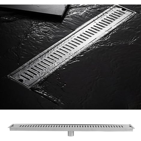 [Drenaje lineal] Desagüe de suelo de ducha de acero inoxidable 304, 80 cm de largo, alta capacidad de drenaje, inodoro y antiobstrucción. (1/5)
