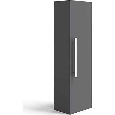 1200mm Tall Bathroom Unit Wall Hung Flatpack Gloss Grey Painted (1/4)