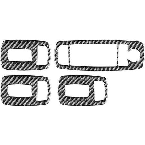 Garniture de cadre de commande de lève-vitre en fibre de carbone pour Maserati Ghibli 2014-2022 (conduite à gauche) - Accessoires intérieurs (1/5)