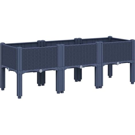 Maison Exclusive - Pflanzkasten mit Beinen Blaugrau 120x40x42 cm