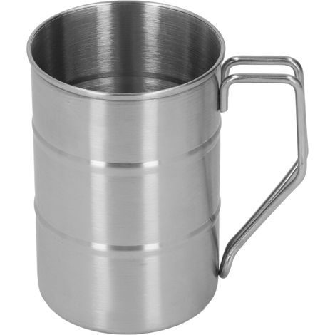 Mug à café en acier inoxydable grande capacité, chope à bière en acier inoxydable avec anse pour la maison et le restaurant
