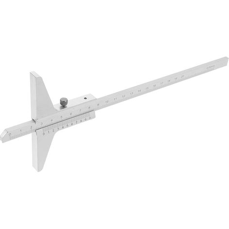 NUOBESTY Jauge de profondeur à vernier en acier inoxydable 0-200 (1/5)