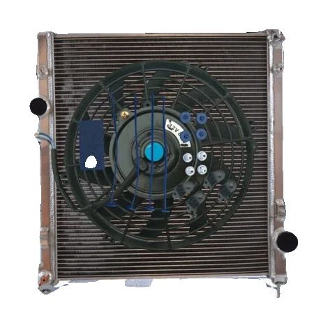 Radiador, construcción de aluminio, fácil instalación, radiador con ventilador. (1/2)
