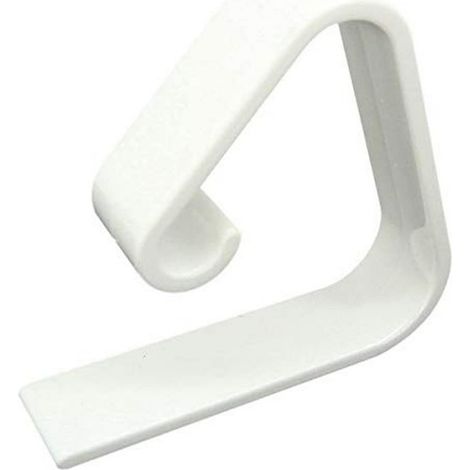 Lot de 4 pinces à nappe extérieure, pince nappe ajustable, pince nappe, attache nappe, Plastique, Blanc, Transparent, 5,5 cm (1/2)
