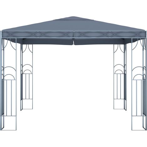 Tonnelle Barnum de Jardin, Pavillon, Pergola, Tente de jardin, 300 x 300 cm Anthracite OIB6296E