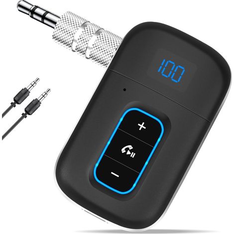 Récepteur Bluetooth Voiture, Adaptateur Bluetooth Jack 3.5mm AUX Bluetooth Recepteur pour Haut-Parleur/Stéréo Domestique (1/5)